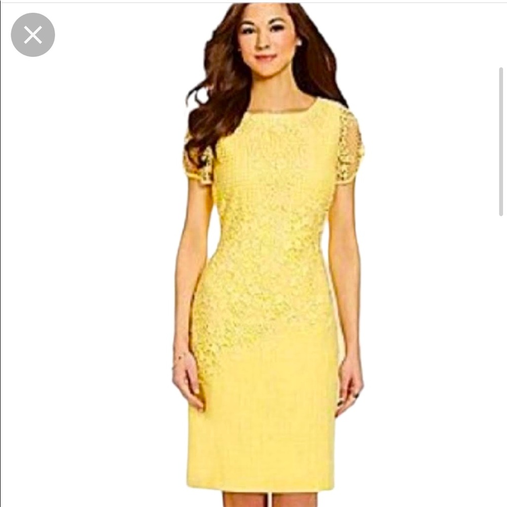 Antonio melani yellow sheath dress